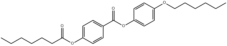 p-(Heptanoyloxy)benzoic acid p-(hexyloxy)phenyl ester Struktur