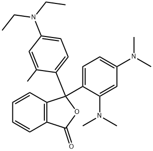 3-[2,4-bis(dimethylamino)phenyl]-3-[4-(diethylamino)-o-tolyl]phthalide Struktur