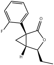 3-Oxabicyclo[3.1.0]hexan-2-one,4-ethyl-1-(2-fluorophenyl)-,(1S,4S,5R)-(9CI) Struktur