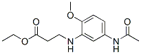 ethyl N-[5-(acetylamino)-2-methoxyphenyl]-beta-alaninate Struktur