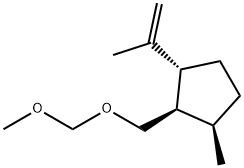 Cyclopentane, 2-[(methoxymethoxy)methyl]-1-methyl-3-(1-methylethenyl)-, (1R,2R,3R)- (9CI) Struktur