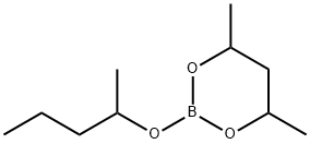 4,6-Dimethyl-2-[(1-methylbutyl)oxy]-1,3,2-dioxaborinane Struktur