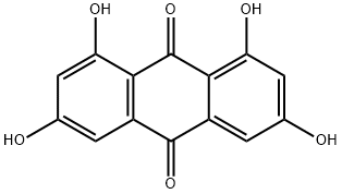 1,3,6,8-tetrahydroxyanthracene-9,10-dione Struktur