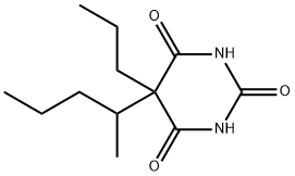 5-(1-Methylbutyl)-5-propylbarbituric acid Struktur