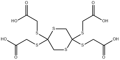 2,2',2'',2'''-[1,4-dithiane-2,5-diylidenetetrakis(thio)]tetrakisacetic acid Struktur