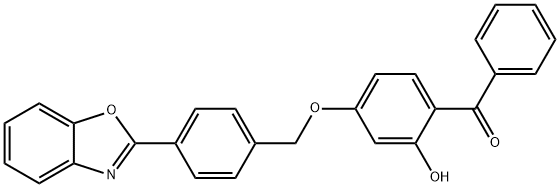 [4-[[4-(Benzoxazol-2-yl)phenyl]methoxy]-2-hydroxyphenyl]phenylmethanone Struktur