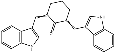 2,6-BIS[(E)-1H-INDOL-3-YLMETHYLIDENE]CYCLOHEXANONE Struktur