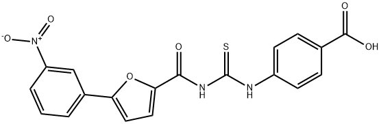 4-[[[[[5-(3-NITROPHENYL)-2-FURANYL]CARBONYL]AMINO]THIOXOMETHYL]AMINO]-BENZOIC ACID Struktur