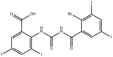 2-[[[(2-BROMO-3,5-DIIODOBENZOYL)AMINO]THIOXOMETHYL]AMINO]-3,5-DIIODO-BENZOIC ACID Struktur