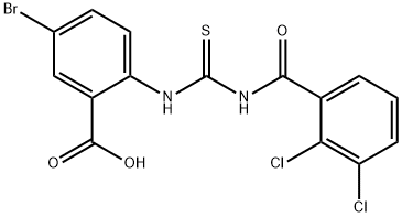 5-BROMO-2-[[[(2,3-DICHLOROBENZOYL)AMINO]THIOXOMETHYL]AMINO]-BENZOIC ACID Struktur