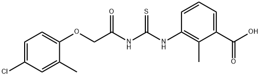 3-[[[[(4-CHLORO-2-METHYLPHENOXY)ACETYL]AMINO]THIOXOMETHYL]AMINO]-2-METHYL-BENZOIC ACID Struktur