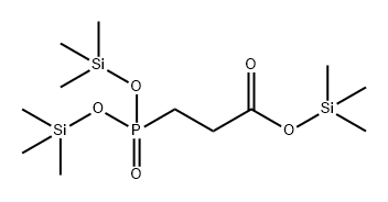 3-[Bis[(trimethylsilyl)oxy]phosphinyl]propionic acid trimethylsilyl ester Struktur