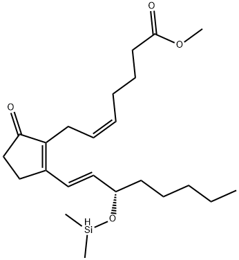 (5Z,13E,15S)-15-[(Dimethylsilyl)oxy]-9-oxo-5,8(12),13-prostatrien-1-oic acid methyl ester Struktur