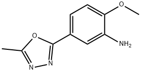 [2-METHOXY-5-(5-METHYL-1,3,4-OXADIAZOL-2-YL)PHENYL]AMINE Struktur