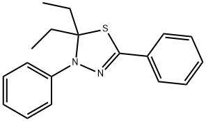 2,2-Diethyl-2,3-dihydro-3,5-diphenyl-1,3,4-thiadiazole Struktur