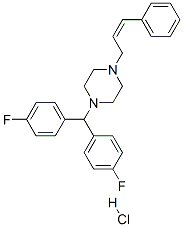 (Z)-1-[bis(4-fluorophenyl)methyl]-4-(cinnamyl)piperazine hydrochloride Struktur