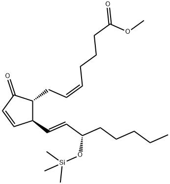 (5Z,13E,15S)-15-[(Trimethylsilyl)oxy]-9-oxo-5,10,13-prostatrien-1-oic acid methyl ester Struktur