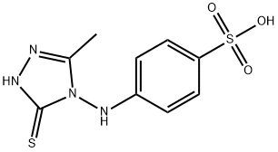 N-(1,5-dihydro-3-methyl-5-thioxo-4H-1,2,4-triazol-4-yl)sulphanilic acid Struktur