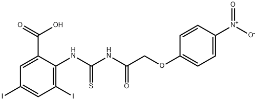 3,5-DIIODO-2-[[[[(4-NITROPHENOXY)ACETYL]AMINO]THIOXOMETHYL]AMINO]-BENZOIC ACID Struktur