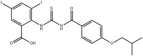 3,5-DIIODO-2-[[[[4-(2-METHYLPROPOXY)BENZOYL]AMINO]THIOXOMETHYL]AMINO]-BENZOIC ACID Struktur