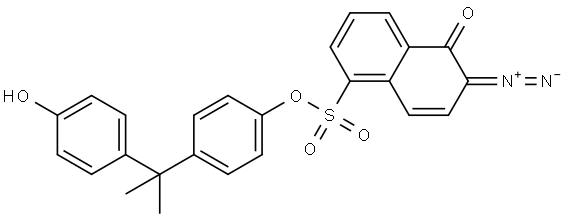 MONOESTER OF 2-DIAZO-1-NAPHTHOL-5-SULFONIC ACID WITH BISPHENOL A Struktur