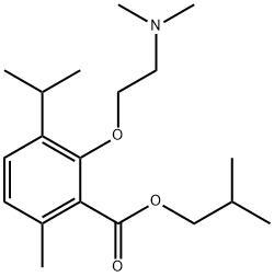 3-[2-(Dimethylamino)ethoxy]-p-cymene-2-carboxylic acid isobutyl ester Struktur