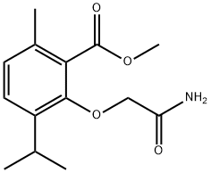 3-Carbamoylmethoxy-p-cymene-2-carboxylic acid methyl ester Struktur