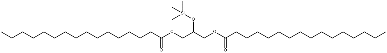 Bishexadecanoic acid 2-trimethylsilyloxy-1,3-propanediyl ester Struktur