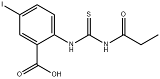 5-IODO-2-[[[(1-OXOPROPYL)AMINO]THIOXOMETHYL]AMINO]-BENZOIC ACID Struktur