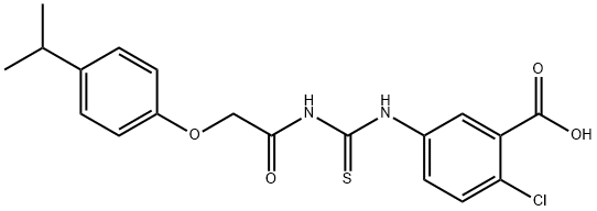 2-CHLORO-5-[[[[[4-(1-METHYLETHYL)PHENOXY]ACETYL]AMINO]THIOXOMETHYL]AMINO]-BENZOIC ACID Struktur