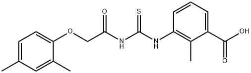 3-[[[[(2,4-DIMETHYLPHENOXY)ACETYL]AMINO]THIOXOMETHYL]AMINO]-2-METHYL-BENZOIC ACID Struktur