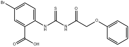 5-BROMO-2-[[[(PHENOXYACETYL)AMINO]THIOXOMETHYL]AMINO]-BENZOIC ACID Struktur