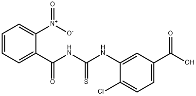 4-CHLORO-3-[[[(2-NITROBENZOYL)AMINO]THIOXOMETHYL]AMINO]-BENZOIC ACID Struktur