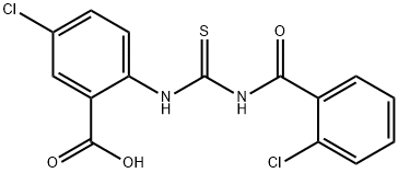 5-CHLORO-2-[[[(2-CHLOROBENZOYL)AMINO]THIOXOMETHYL]AMINO]-BENZOIC ACID Struktur