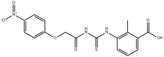 2-METHYL-3-[[[[(4-NITROPHENOXY)ACETYL]AMINO]THIOXOMETHYL]AMINO]-BENZOIC ACID Struktur