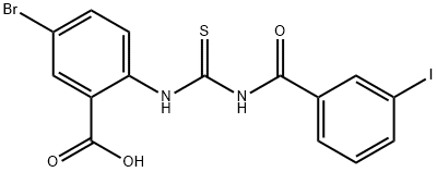 5-BROMO-2-[[[(3-IODOBENZOYL)AMINO]THIOXOMETHYL]AMINO]-BENZOIC ACID Struktur