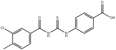 4-[[[(3-CHLORO-4-METHYLBENZOYL)AMINO]THIOXOMETHYL]AMINO]-BENZOIC ACID Struktur