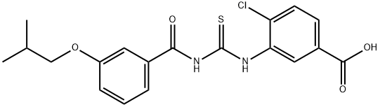 4-CHLORO-3-[[[[3-(2-METHYLPROPOXY)BENZOYL]AMINO]THIOXOMETHYL]AMINO]-BENZOIC ACID Struktur