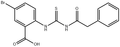 5-BROMO-2-[[[(PHENYLACETYL)AMINO]THIOXOMETHYL]AMINO]-BENZOIC ACID Struktur