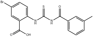 5-BROMO-2-[[[(3-METHYLBENZOYL)AMINO]THIOXOMETHYL]AMINO]-BENZOIC ACID Struktur