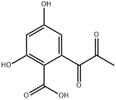 2,4-dihydroxy-6-(1,2-dioxopropyl)benzoic acid Struktur