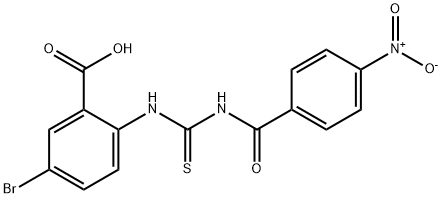 5-BROMO-2-[[[(4-NITROBENZOYL)AMINO]THIOXOMETHYL]AMINO]-BENZOIC ACID Struktur