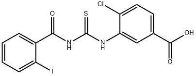 4-CHLORO-3-[[[(2-IODOBENZOYL)AMINO]THIOXOMETHYL]AMINO]-BENZOIC ACID Struktur