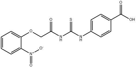 4-[[[[(2-NITROPHENOXY)ACETYL]AMINO]THIOXOMETHYL]AMINO]-BENZOIC ACID Struktur