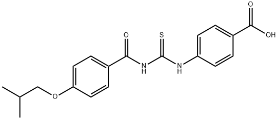 4-[[[[4-(2-METHYLPROPOXY)BENZOYL]AMINO]THIOXOMETHYL]AMINO]-BENZOIC ACID Struktur