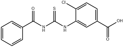 3-[[(BENZOYLAMINO)THIOXOMETHYL]AMINO]-4-CHLORO-BENZOIC ACID Struktur