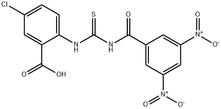 5-CHLORO-2-[[[(3,5-DINITROBENZOYL)AMINO]THIOXOMETHYL]AMINO]-BENZOIC ACID Struktur