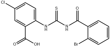 2-[[[(2-BROMOBENZOYL)AMINO]THIOXOMETHYL]AMINO]-5-CHLORO-BENZOIC ACID Struktur