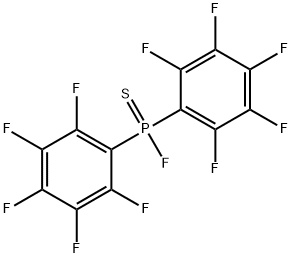 Bis(pentafluorophenyl)fluorophosphine sulfide Struktur