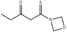 1,3-Oxazetidine,  3-(3-oxo-1-thioxopentyl)-  (9CI) Struktur